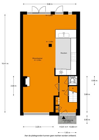 Floorplan - Piet van der Veldenstraat 4, 2371 TC Roelofarendsveen